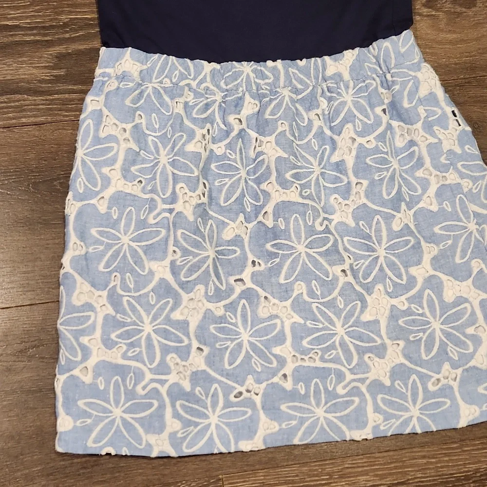 ❤️ LILLY PULITZER STRAPLESS EMBROIDERED EYELET ATHENS MINI DRESS, XS - Picture 6 of 10